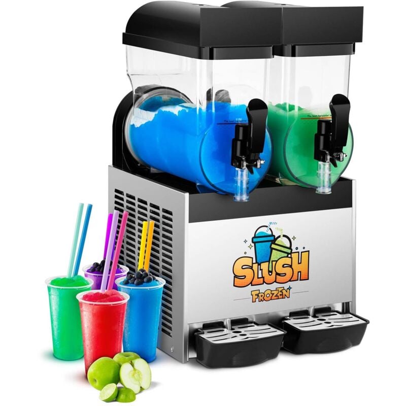 Royal Catering - Machine à Granitas Granités Frappés 2 x 12 l Sans Bpa Jusqu'À 12 h D'Utilisation