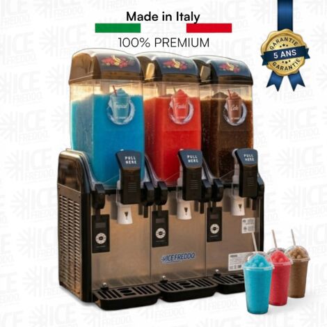 Machine à Granité Premium 3x12L - 1150w – Elmeco FC3 - Fabriquée en Italie