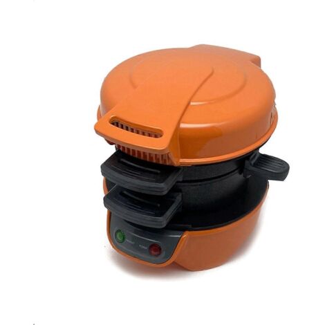 Machine à hamburger multifonction orange, machine à pain, prise européenne