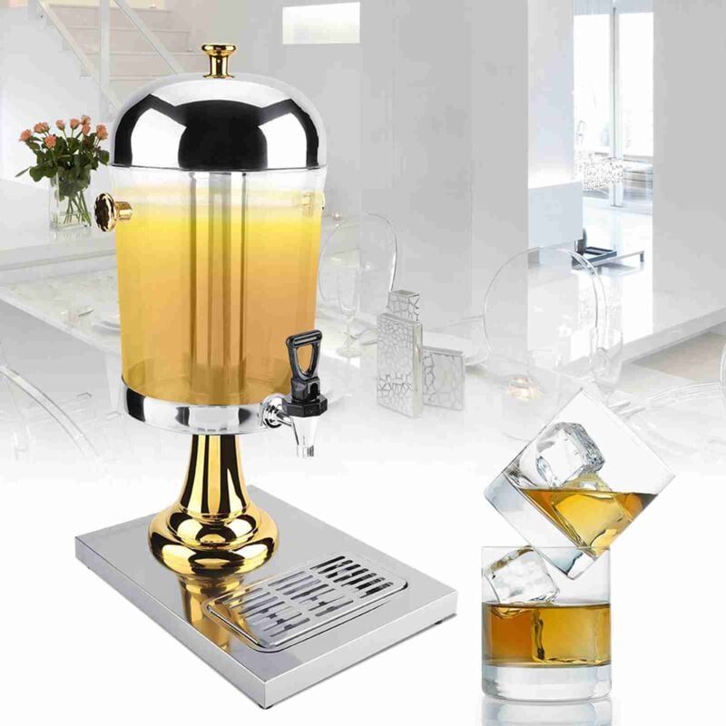 Machine à Jus en Acier Inoxydable - Pour Boissons Chaudes et Froides - Utilisation en Restaurant, Hôtel et Bar (Couleur Argent)