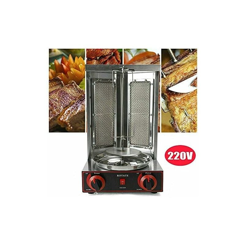 Gojoy - Machine à kebab, verticale, avec interrupteur de réglage de la température, four de rôtissage, 3000 w, sous alimentation gaz ou électrique