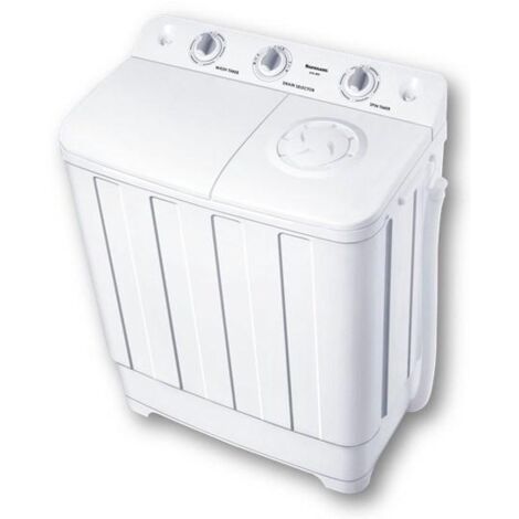 Machine à laver 7,5 kg chargement par le haut – Vitesse d'essorage 1400 tours/min – Corps en plastique résistant à la rouille – Blanc – Ravanson