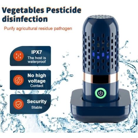 Machine à laver les fruits et légumes portable, purificateur alimentaire sans fil en forme de Capsule, désinfection des légumes par