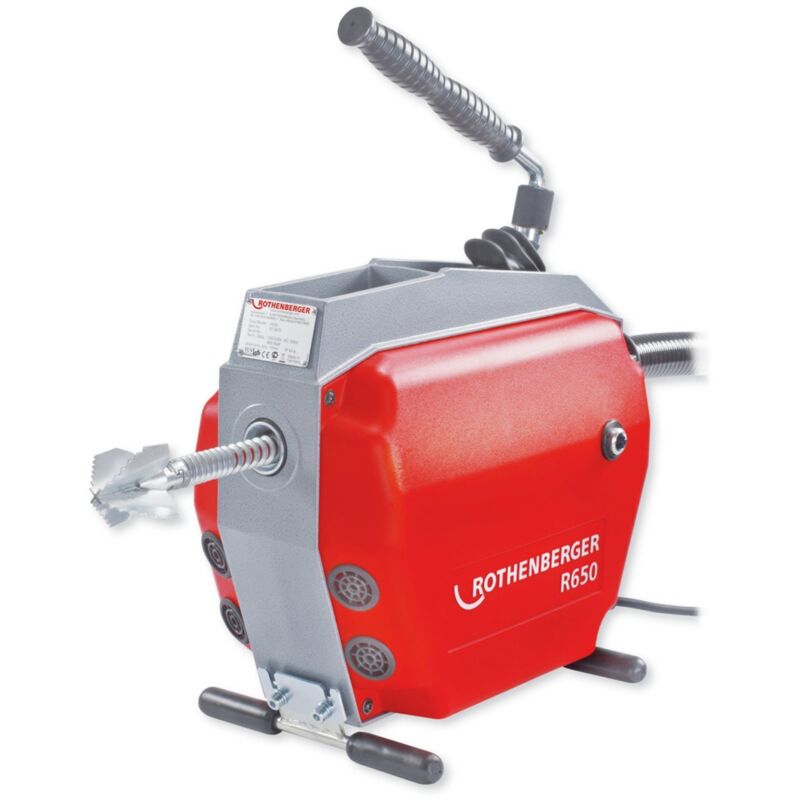 Rothenberger - R650 Machine de nettoyage de tuyaux avec tuyau de guidage, 230V - 72688