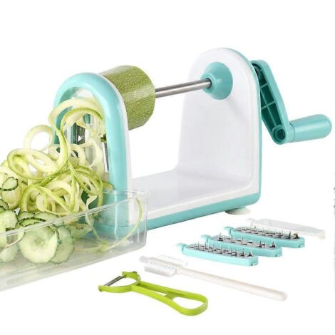 Machine à nouilles de légumes et de fruits - Trancheuse à légumes à 5 lames pour nouilles de légumes et frites ondulées, une aubaine pour les paresseux