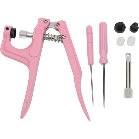 Machine à œillets en aluminium, presse manuelle pour œillets, kit d'outils de perforation DIY rose, facile à utiliser et économique en effort.