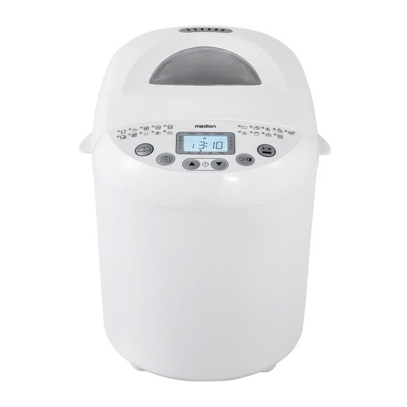 Machine a Pain Medion 50073723 - 550 w - 19 programmes - Hublot - Blanc