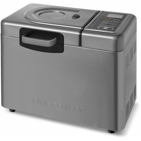 Machine à pain sans gluten 3 tailles 750g-1kg-1,25kg – 14 programmes – Fonction super rapide – Pétrin auto rabattable – Riviera & Bar - MP570A