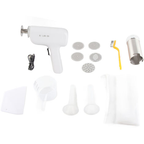 Machine à Pâtes Électrique 40W Sans Fil Automatique en Acier Inoxydable 304 pour Nouilles Fraîches Blanc