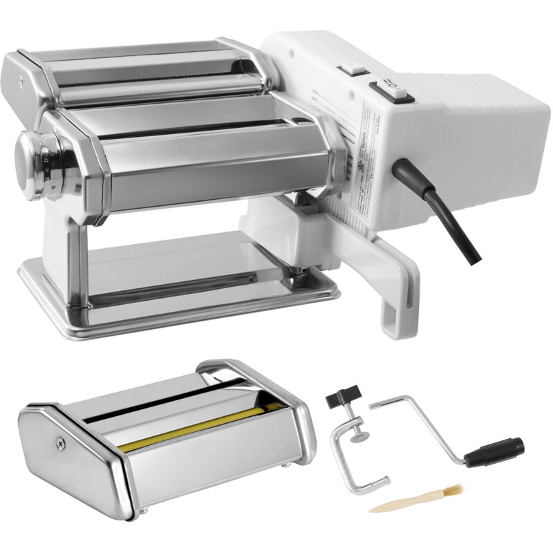 Machine à pâtes électrique Mophorn 9 réglages d'épaisseur Rouleaux de nouilles en acier inoxydable Coupe-outil de cuisine Spaghetti Fettuccini Lasagne