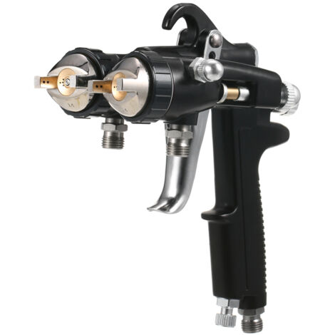 Machine à peindre pneumatique professionnelle à double buse de 1,4 mm, effet miroir argenté chromé, pour la peinture automobile.