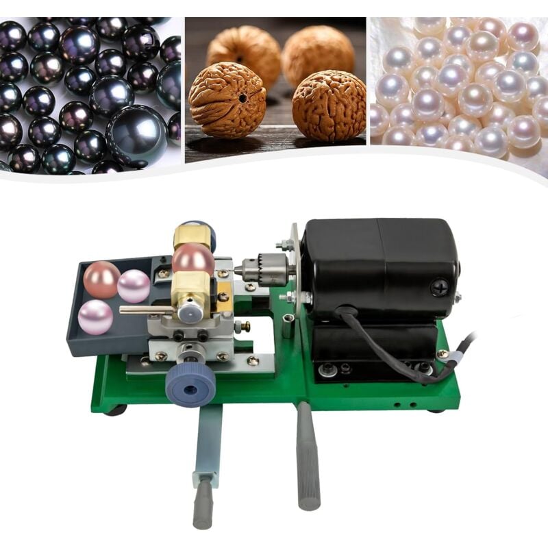 Gojoy - Machine à perles 480 w avec 20 paires de pinces de serrage, pour perles de diamètre de 0,16 à 1,4 pouces, interrupteur à pédale (vert)