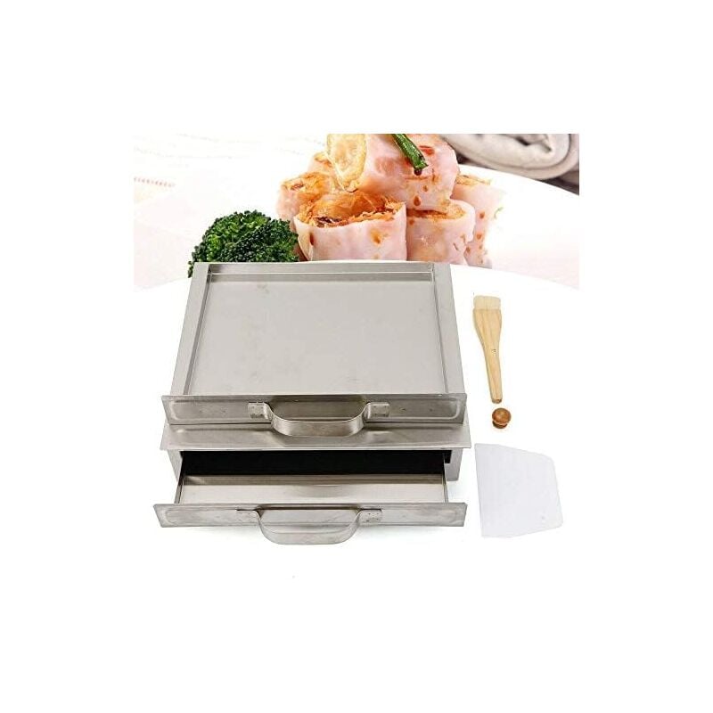 Gojoy - Machine à petit-déjeuner - Machine à nouilles de riz, farine de riz, rouleau de riz - Cuiseur vapeur en acier inoxydable - Tiroir amovible