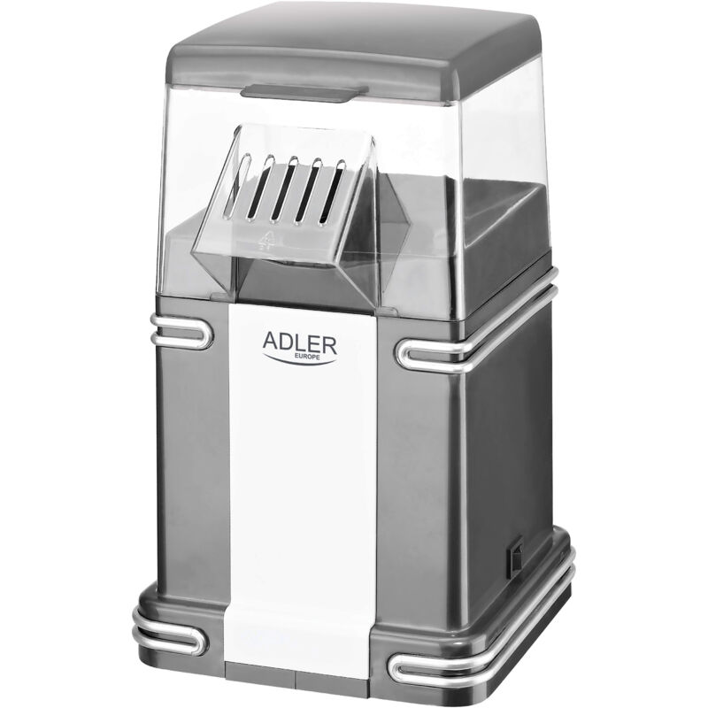 Adler Ad 4511 Machine À Pop-Corn Électrique, 1200 W, Processus Sans Huile, Air Chaud, Compact, Design Moderne En Gris Et Noir, A