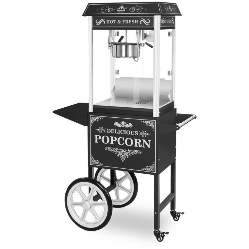Machine à Popcorn Appareil Pop Corn Professionnel Rétro Avec Chariot 1600w Neuf