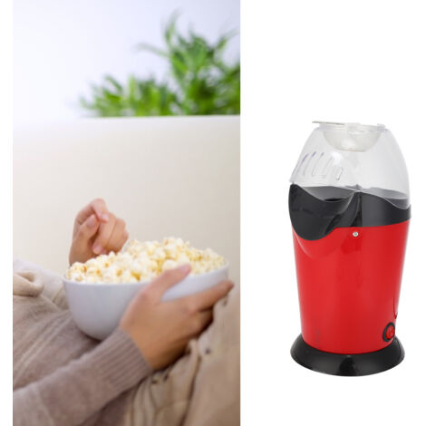 Machine à popcorn électrique portable sans huile à air chaud 1200W avec mesureur - Appareil ménager compact et léger en aluminium et plastique.