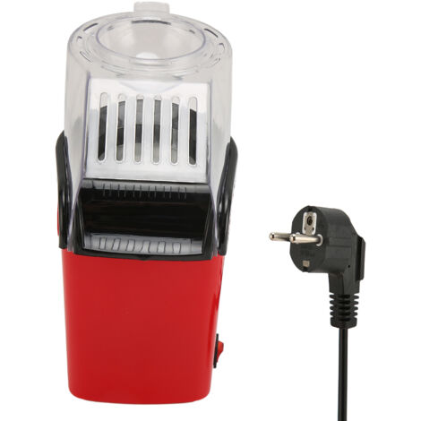 Machine à Popcorn Électrique Rouge Portable - Appareil à Popcorn Saine pour Fêtes à Domicile, Cadeaux de Vacances, Prise UE 220V