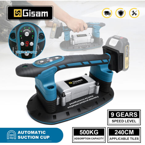 Machine à poser des carreaux 500 kg – Outil de vibration et nivellement 9 vitesses, sans fil, compatible batterie Makita 18V