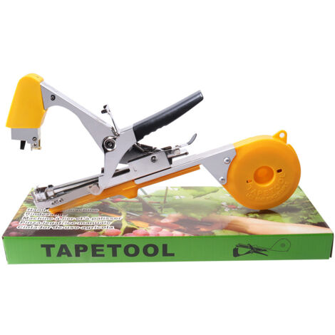Machine à relier les plantes Outils de ruban adhésif pour plantes de jardin - Outil de ruban adhésif de jardinage avec rubans, pinces en S et lames de rechange