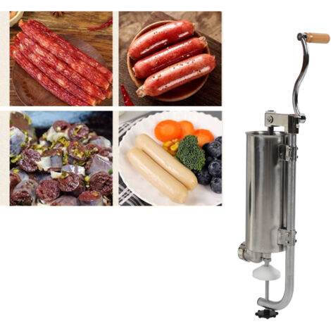 Machine à remplir la viande 3L verticale manuelle en acier inoxydable avec 4 tubes de remplissage pour la maison