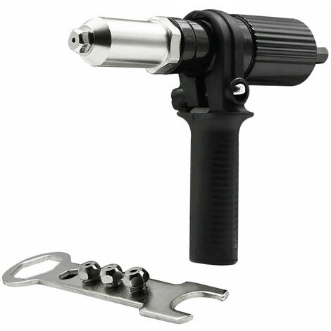 Riveteuse Pneumatique à 4 Têtes Rolson 44409 - Avec 75 Rivets Et Clé - Têtes 2,4 à 4,8 Mm