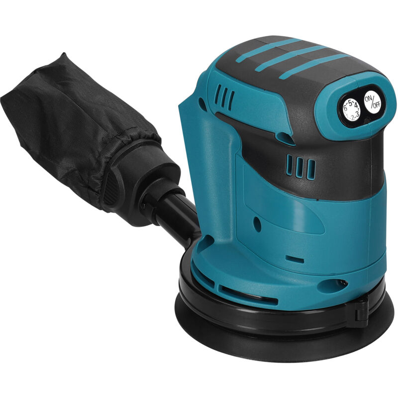 Machine à sable ronde rechargeable Machine à polir à batterie au lithium Machine à papier de verre, sans batterie et sans prise