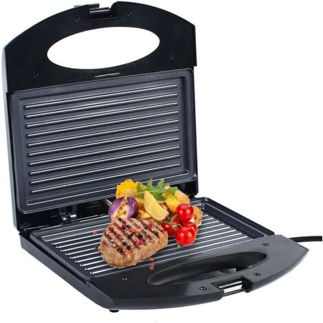 Machine à sandwich 750w avec plaque de grille, Taille compacte avec revêtement antiadhésif pour compartiment de câble