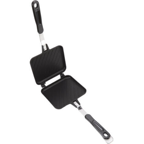 Machine à Sandwichs Chauds Détachables, Poêle Chauffante Double Face Antiadhésive en sergé avec Conduction Thermique Uniforme pour une Utilisation Intérieure et Extérieure