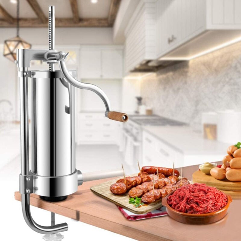 Jeobest - Machine à saucisse en acier inoxydable 3 l de remplissage seringueuse