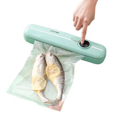 Machine à sceller sous vide AMOi - Scellage automatique pratique, machine à sceller sous vide pour aliments secs et humides, vert