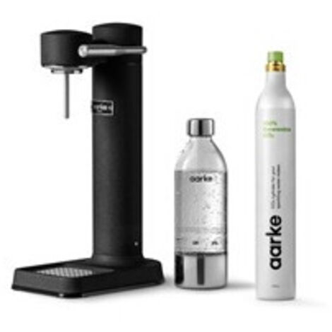 Machine à soda et eau gazeuse Aarke Pack Carbonator 3 Noir mat + CO2
