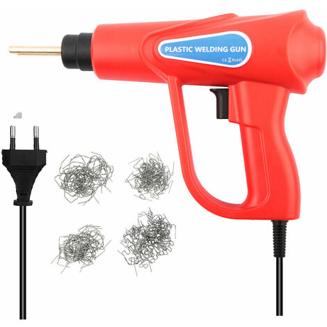 Machine à souder le plastique 70W Kit de réparation de pare-chocs de voiture, 4 types d'agrafes plates/coins extérieurs/coins intérieurs/agrafes ondulées