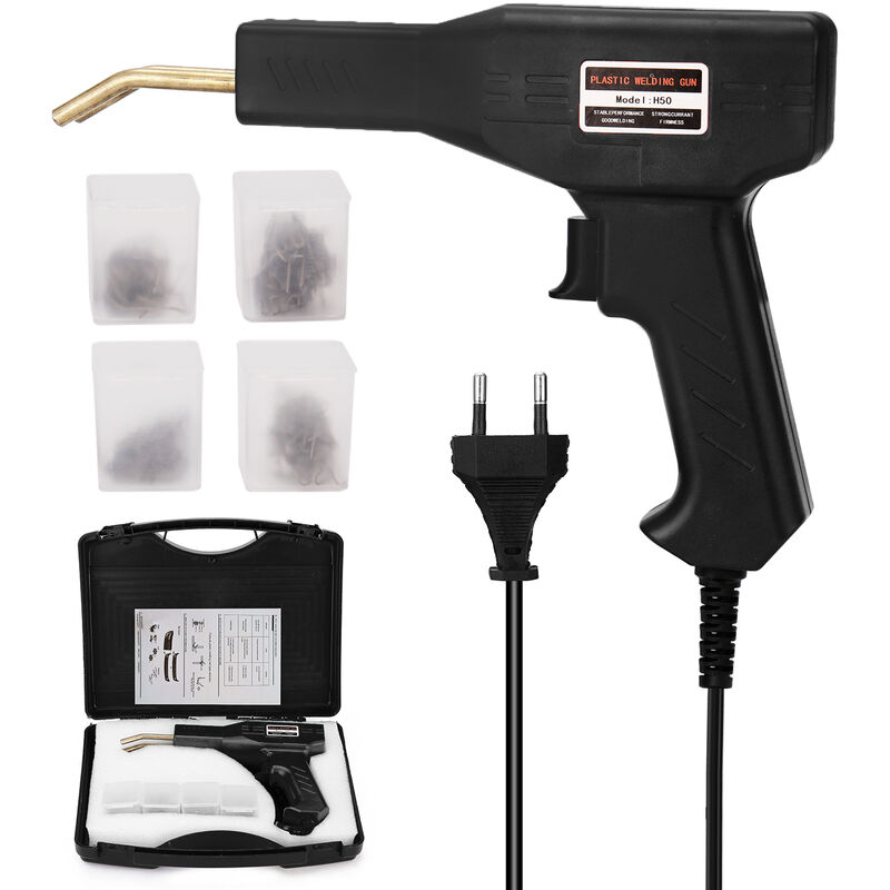 Kkmoon - Machine à souder les plastiques,Puissance de sortie 0-50W,50 agrafes plates,50 agrafes d'angle extérieur,50 agrafes d'angle intérieur,50