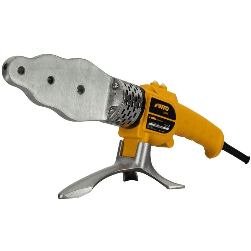 Machine à souder les tubes 1500W 6 Adaptateurs 20-63mm 0-300°C Ciseaux à souder Vito