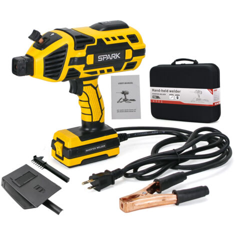 Machine à souder portative, 110V 120Amp Machine à souder ARC avec casque et gants de soudure, onduleur IGBT 5 réglage de courant variable, ensemble de machine à souder pour baguette de soudure 3/32« -