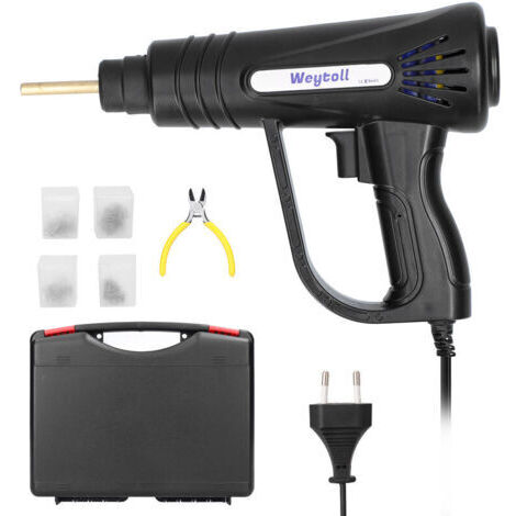 Machine à souder portative 70W, Kit de réparation de fissures de panneaux en plastique avec 4 boîtes d'agrafes (noir)