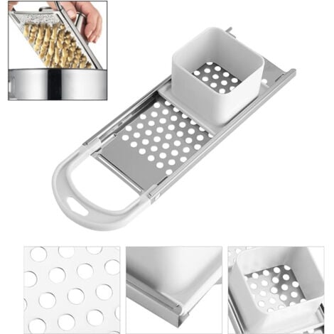 Machine à spaetzle en acier inoxydable  Outil de cuisson pour machine à pâtes avec poussoir de sécurité et poignée confortable