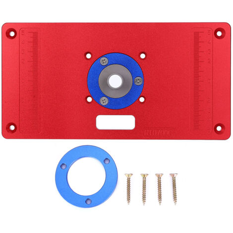 Machine à tailler Flip Board Rouge en Alliage d'Aluminium - Plateau d'Insertion pour Table de Routage - Outil de Menuiserie
