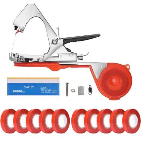 Machine à Taper Nouer Branches 12 Pack - Outil de Jardinage pour Attaches Plantes, Fixation Raisins, Framboises, Tomates et Légumes de Vigne - Idéal pour Presse Motte pour Semis et Tuteur Tomate