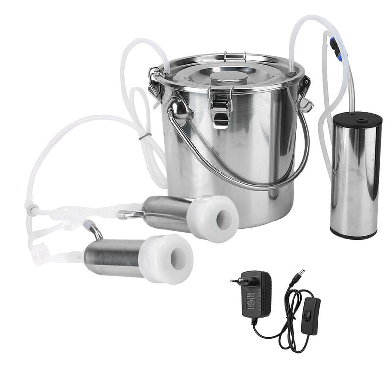 Rosvola - Jeffergarden Machine à traire de vache électrique domestique 5L avec pompe d'aspiration directe (pour prise eu de vache)