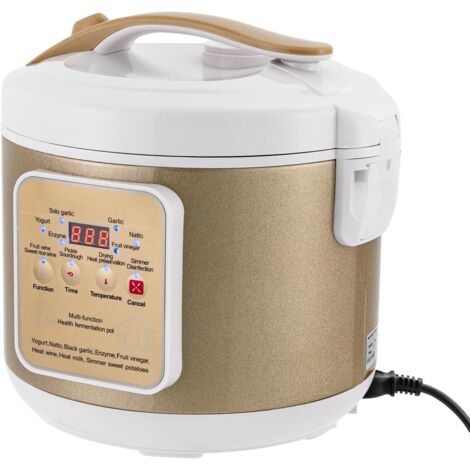 Machine à yaourt 6 l, fermenteur d'ail noir 90 W avec fonction de fermentation intelligente, fermenteur d'ail pour ail noir, yaourt, natto, vin de riz sucré