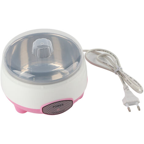 Machine à Yaourt Automatique 15W 1L Mini Rose, Chauffage 360° pour Maison, Prise UE 220V - Fabrication de Yaourt Facile