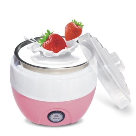 Machine à yaourt automatique, 1L en acier inoxydable, machine à yaourt électrique DIY, boîte de rangement intérieure, pour outil de cuisine domestique, 220V