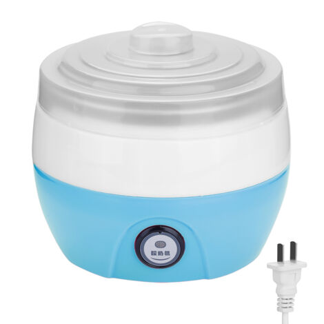 Machine à Yaourt Électrique Automatique 1L avec Récipient Intérieur en Acier Inoxydable (Bleu)