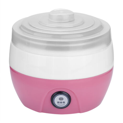 Machine à Yaourt Électrique Automatique 1L avec Récipient Intérieur en Acier Inoxydable (Rose)