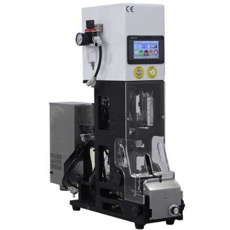 Machine automatique pour sertir le caoutchouc sur le câble