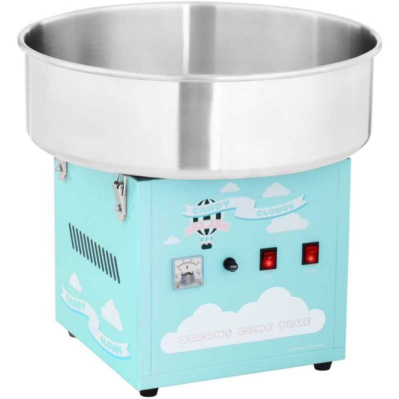 Royal Catering - Machine Barbe à Papa Professionnelle 52 Cm Puissance De 1200 Watts Turquoise
