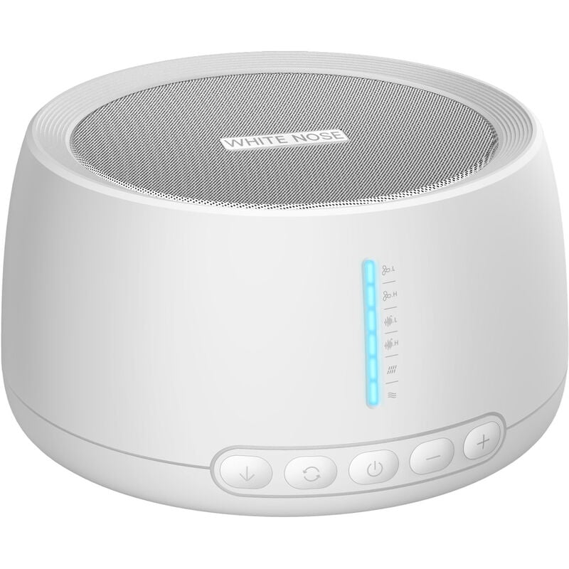 Gotrays - Machine à bruit blanc avec 30 sons apaisants, 36 niveaux de contrôle du volume, machine à bruit portable pour adultes, fonction mémoire, 3