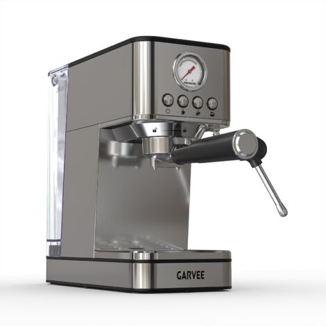 Machine café expresso inox 15&20 bar, 1200W, thermoblock, 1,7L, bac à tasses