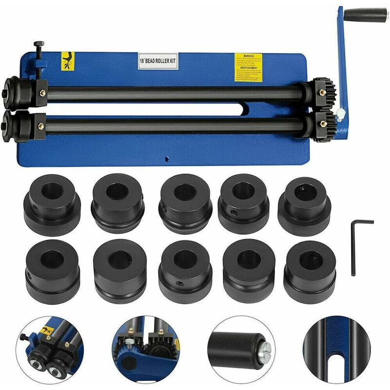 Gojoy - Manuel sertisseuse Machine à cintrer ronde manuelle avec 6 cubes pour ateliers de tôle.